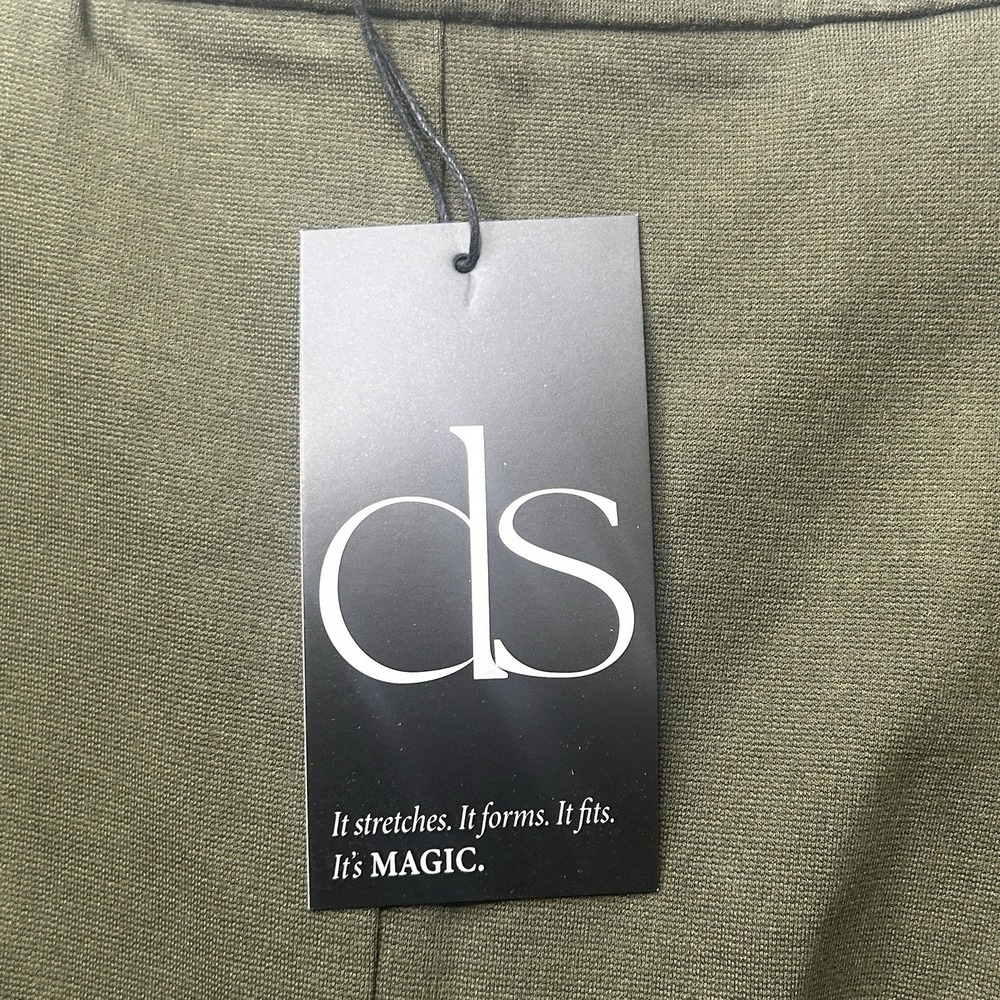Dear Scarlett Everywhere Magic Pants Size M Olive Green Ponte Knit High Rise - Picture 7 of 16